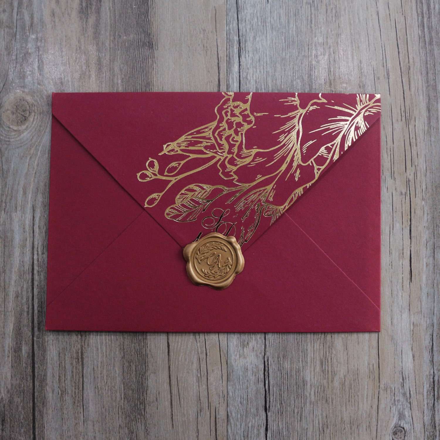 Customized Invitation Card With Trifold Vellum Paper Cover Foiling Invitation